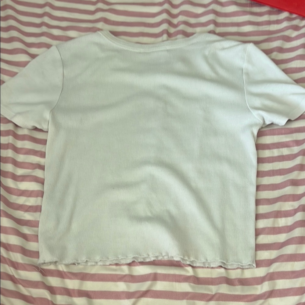 Copper Key White Ribbed Top - Picture 3 of 3